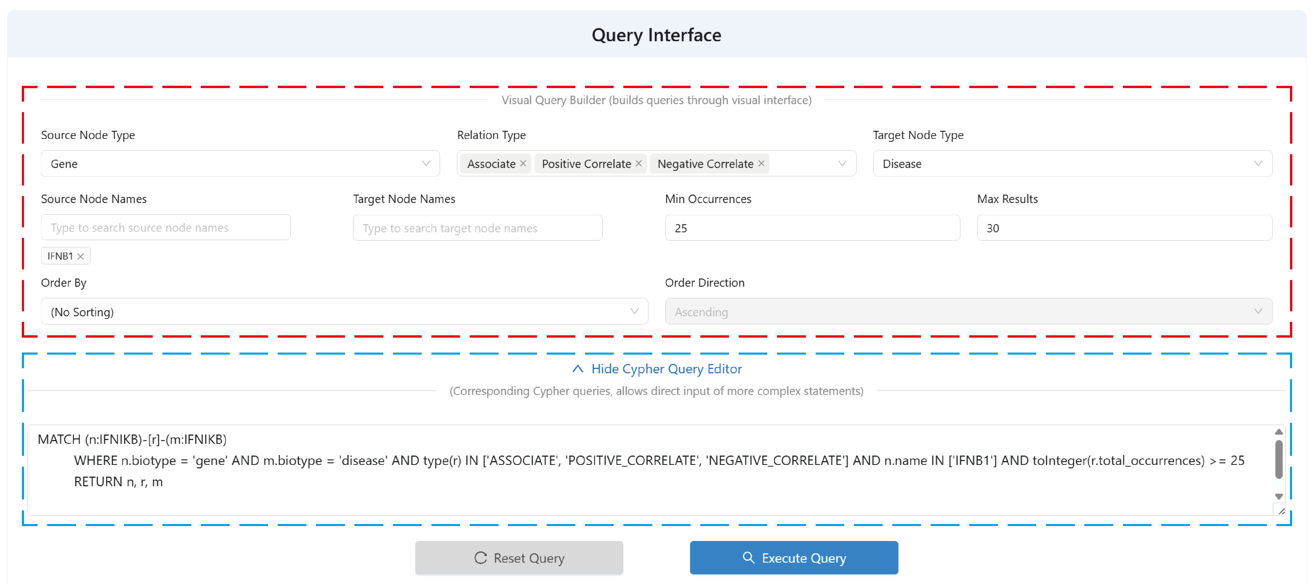 Antitumor query interface